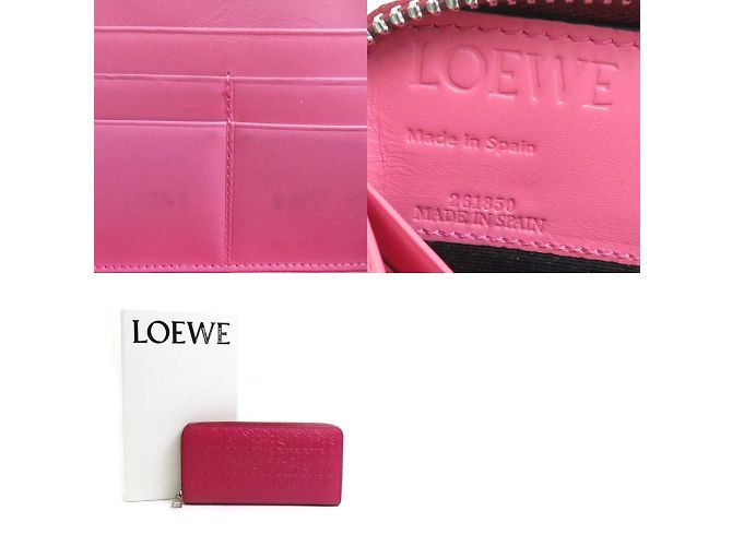 Cartera larga redonda Loewe en rosa profundo - vista 5