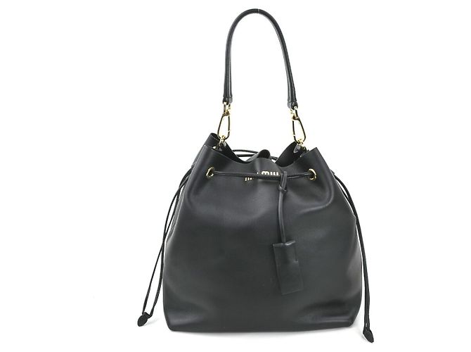 Borsa in pelle nera Miu Miu Nero - vista 2