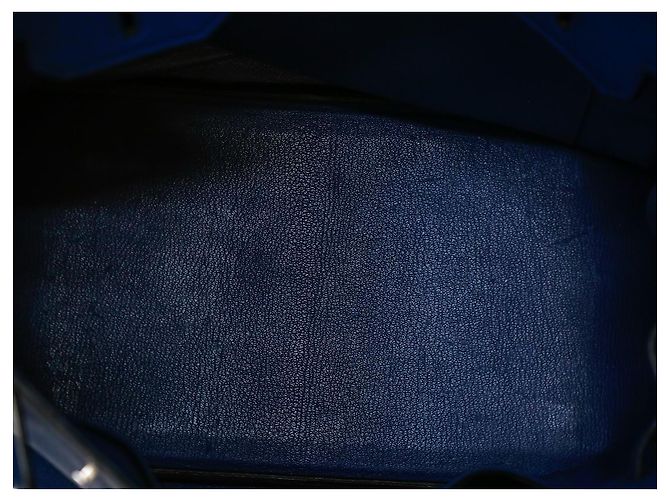 Hermès Birkin 35 in pelle Togo blu con hardware in palladio - vista 14