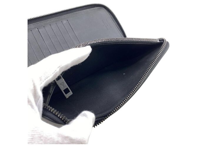 Louis Vuitton Black Leather Long Wallet - view 8