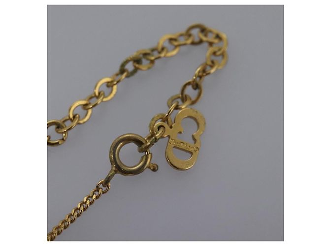Collana Christian Dior metallo oro Auth am7828 D'oro - vista 11