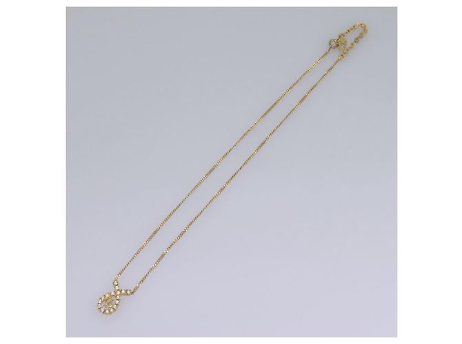 Collana Christian Dior metallo oro Auth am7828 D'oro - vista 2