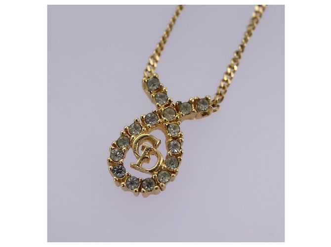 Collana Christian Dior metallo oro Auth am7828 D'oro - vista 3