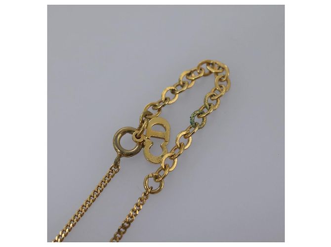 Collana Christian Dior metallo oro Auth am7828 D'oro - vista 6