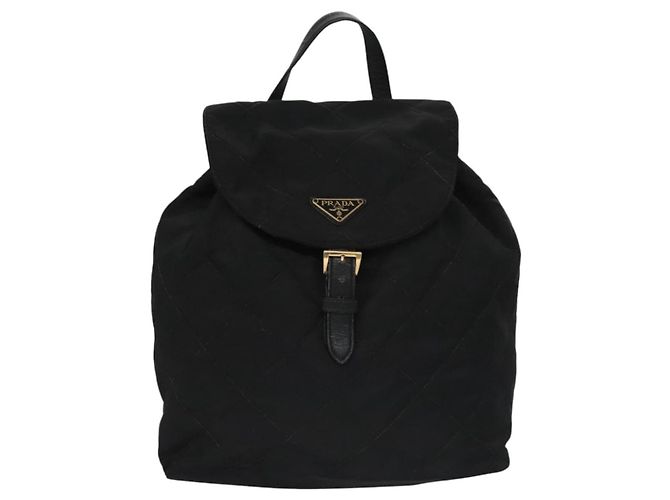 Zaino PRADA in nylon nero Auth 104486 - vista 13