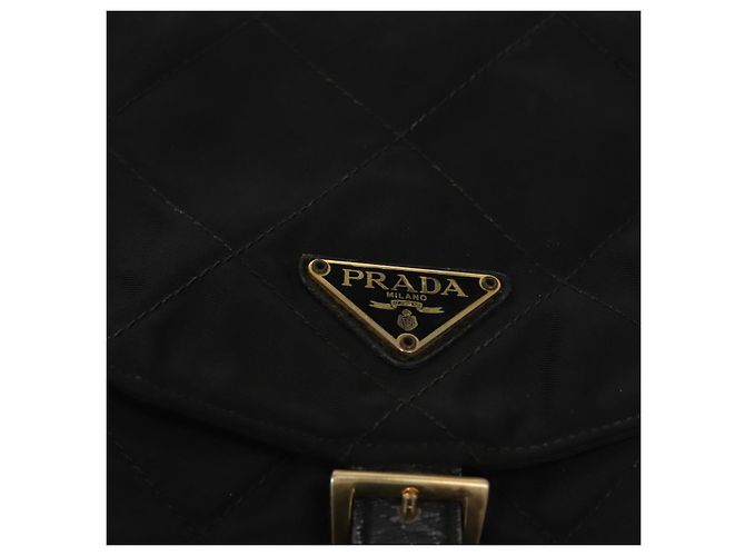 Zaino PRADA in nylon nero Auth 104486 - vista 21