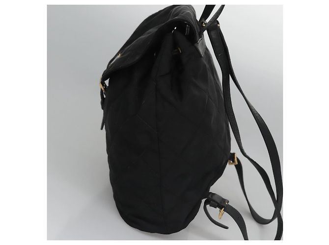 Zaino PRADA in nylon nero Auth 104486 - vista 3