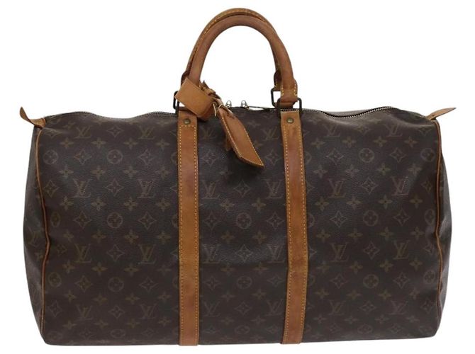 LOUIS VUITTON Monogram Keepall 50 Bolsa Boston M41426 LV Auth 115758 Monograma - vista 13