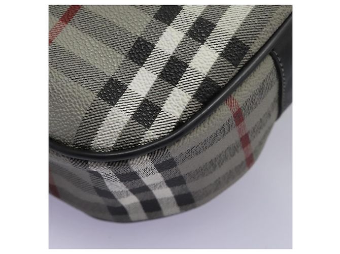 Autre Marque Borsa a spalla Burberrys Nova Check in PVC pelle grigia oro Auth BD032 Marrone D'oro - vista 17