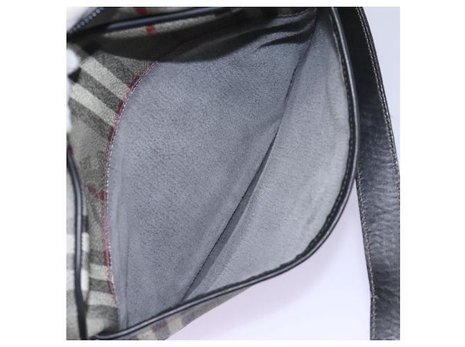Autre Marque Borsa a spalla Burberrys Nova Check in PVC pelle grigia oro Auth BD032 Marrone D'oro - vista 24