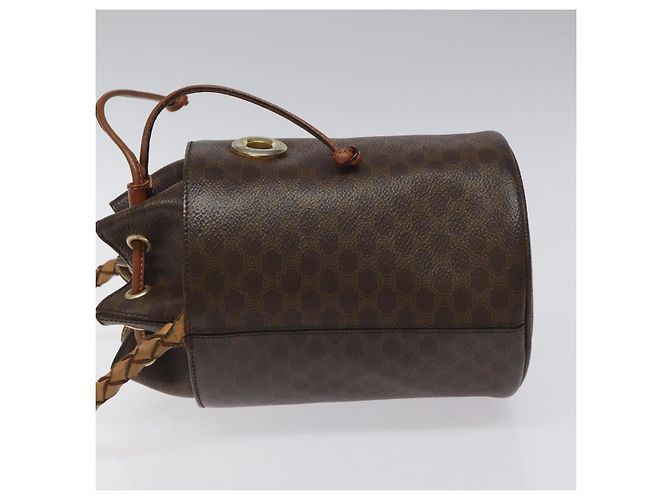 Céline Borsa a spalla in tela Macadam CELINE in pelle PVC marrone Auth 113406 - vista 4