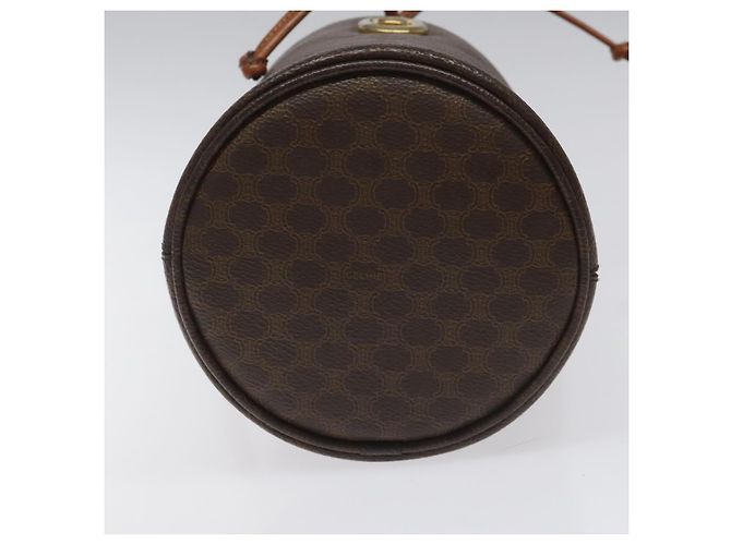 Céline Borsa a spalla in tela Macadam CELINE in pelle PVC marrone Auth 113406 - vista 5