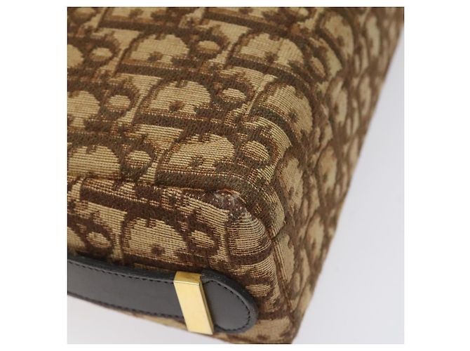 Borsa a spalla in tela Trotter Christian Dior marrone oro Auth yk17509 D'oro - vista 15