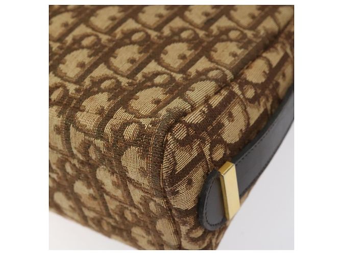 Borsa a spalla in tela Trotter Christian Dior marrone oro Auth yk17509 D'oro - vista 16