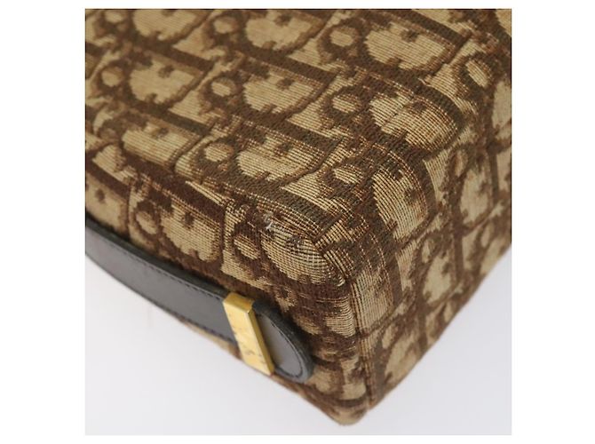 Borsa a spalla in tela Trotter Christian Dior marrone oro Auth yk17509 D'oro - vista 17