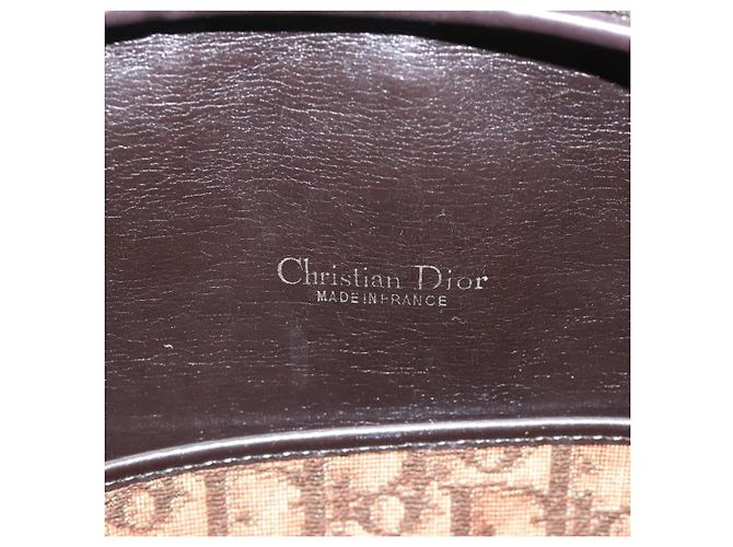 Borsa a spalla in tela Trotter Christian Dior marrone oro Auth yk17509 D'oro - vista 18