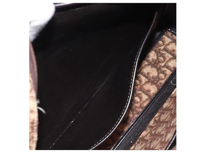 Borsa a spalla in tela Trotter Christian Dior marrone oro Auth yk17509 D'oro - vista 20