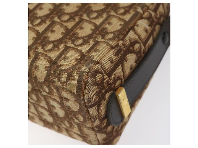 Borsa a spalla in tela Trotter Christian Dior marrone oro Auth yk17509 D'oro - vista 8