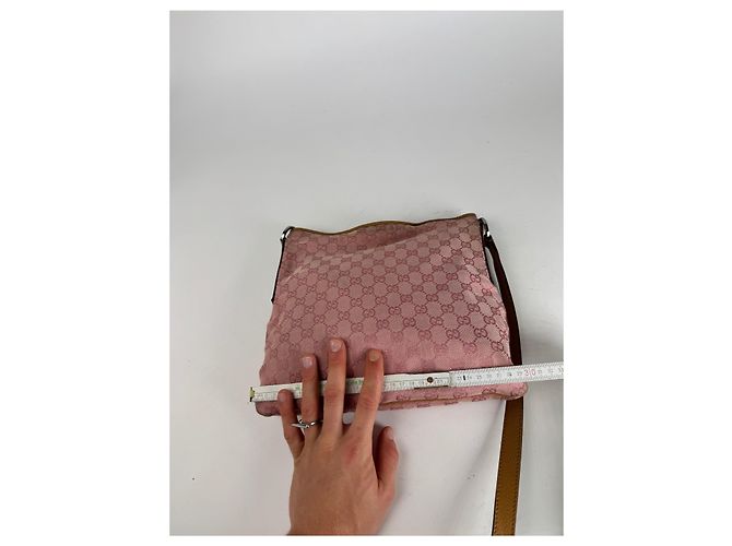 Jackie Vintage Gucci Monogram Schultertasche rosa Pink - Ansicht 11