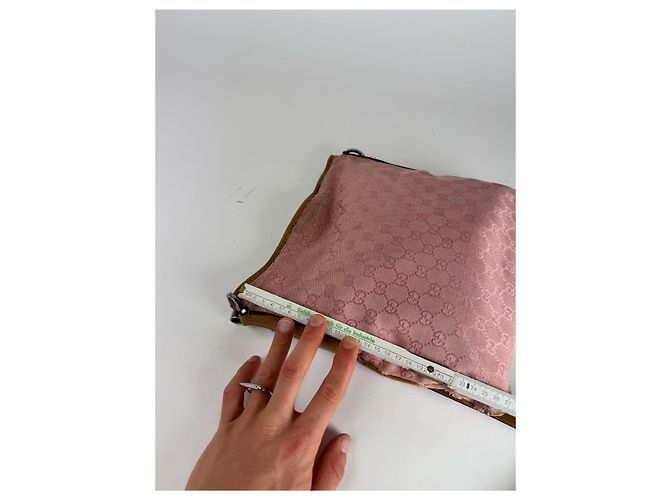 Jackie Vintage Gucci Monogram Schultertasche rosa Pink - Ansicht 12