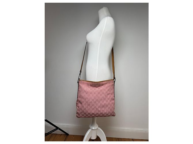 Jackie Vintage Gucci Monogram Schultertasche rosa Pink - Ansicht 9