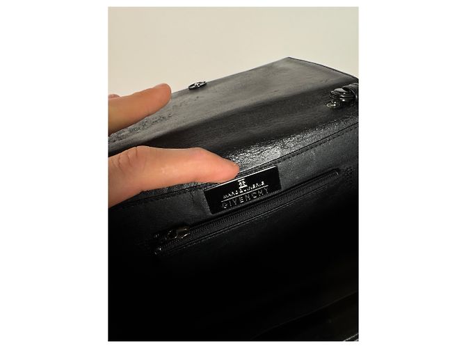 Vintage Givenchy Whip Leder Tasche Schwarz - Ansicht 12