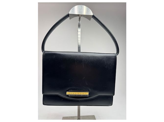 Vintage Givenchy Whip Leder Tasche Schwarz - Ansicht 15