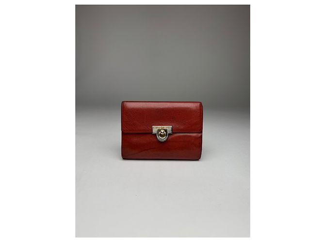 Vintage  Givenchy GV3 Leather Wallet Brown/Red - view 10
