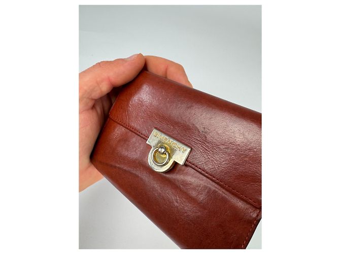 Vintage  Givenchy GV3 Leather Wallet Brown/Red - view 11