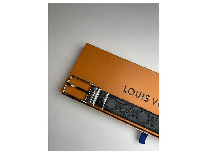 vintage Louis Vuitton Damier Monogram Leder Gürtel schwarz - Ansicht 3