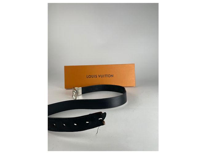 vintage Louis Vuitton Damier Monogram Leder Gürtel schwarz - Ansicht 6
