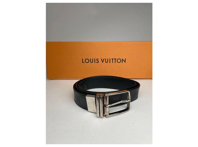 vintage Louis Vuitton Damier Monogram Leder Gürtel schwarz - Ansicht 7