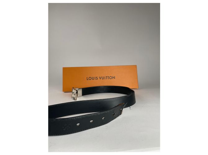 vintage Louis Vuitton Damier Monogram Leder Gürtel schwarz - Ansicht 9