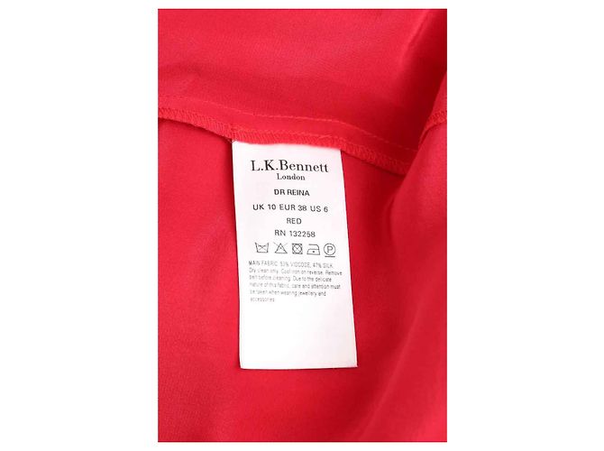 Vestido Lk Bennett Reina de seda rojo Roja - vista 6