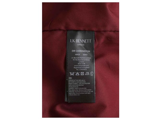 Vestido Lk Bennett Carrington Burdeos - vista 6