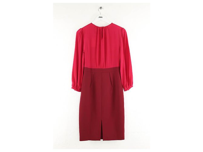 Vestido Suzette de seda burdeos Lk Bennett - vista 3