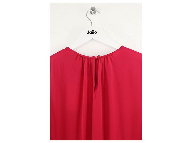 Vestido Suzette de seda burdeos Lk Bennett - vista 4
