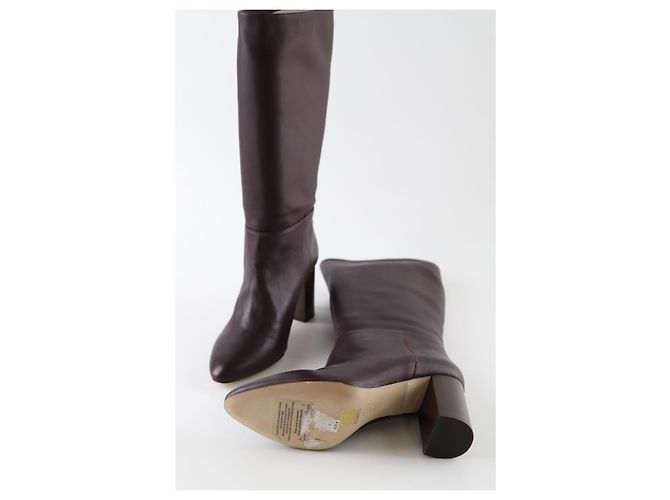 Lk Bennett Botas de cuero burdeos - vista 6