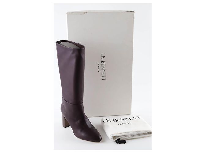 Lk Bennett Botas de cuero burdeos - vista 7