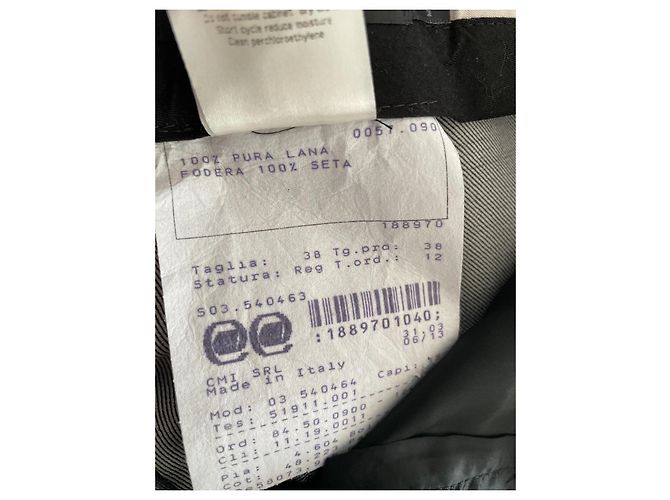 Calvin Klein Hose aus Wolle grau weit geschnitten - Ansicht 7