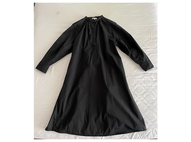 Vestido midi Cos de algodón negro - vista 2