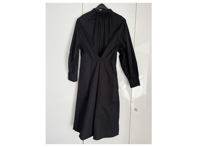 Vestido midi Cos de algodón negro - vista 3