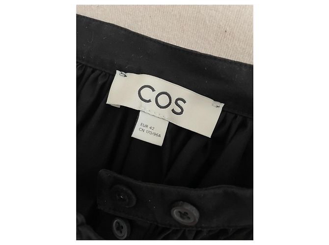 Vestido midi Cos de algodón negro - vista 4