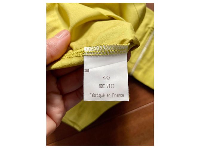 Autre Marque Blusa MOSS de algodón con detalles de lentejuelas amarillo - vista 10