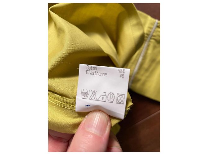 Autre Marque Blusa MOSS de algodón con detalles de lentejuelas amarillo - vista 11