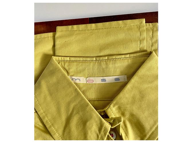 Autre Marque Blusa MOSS de algodón con detalles de lentejuelas amarillo - vista 4