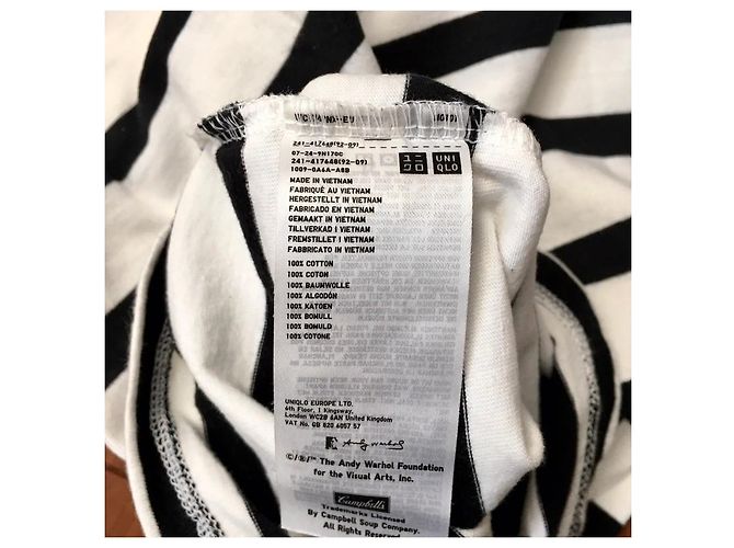 Camiseta Uniqlo SPRZ NY Andy Warhol Campbell Soup a rayas de algodón Negro Blanco - vista 6