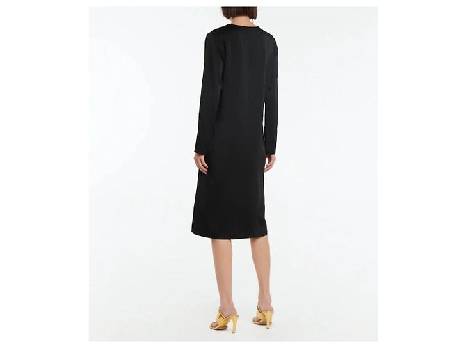 Dries Van Noten Schwarzes Kleid aus Viskose - Ansicht 4