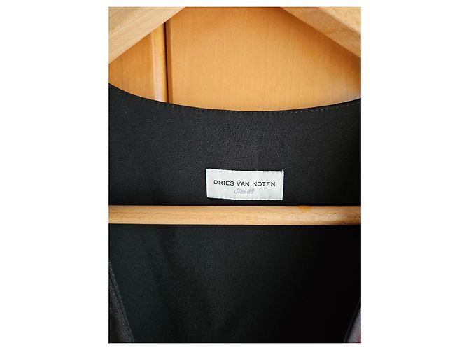 Dries Van Noten Schwarzes Kleid aus Viskose - Ansicht 5