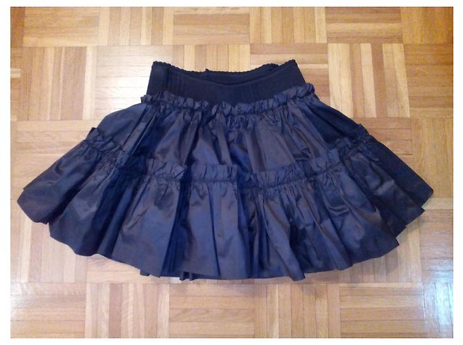 ROBERTO CAVALLI MINI FALDA EN POPLIN DE SEDA. Castaño - vista 2